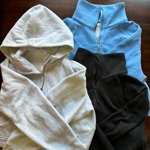 lululemon athletica Gray, Blue, and Black Hoodies